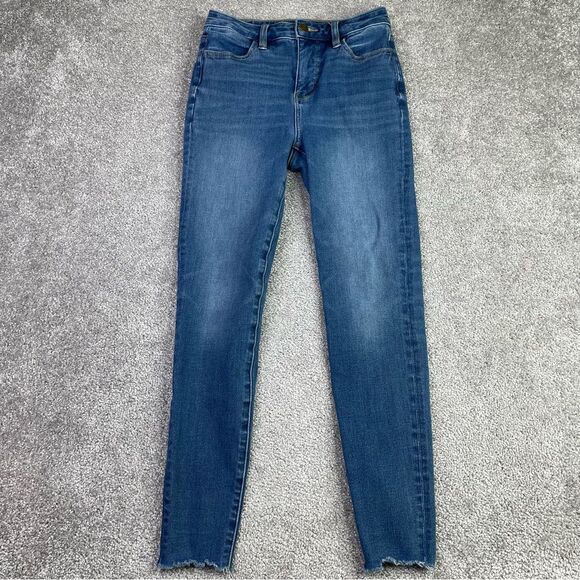 American Eagle Jeans Women’s 0 Short Blue Ankle Skinny Jegging High Rise Stretch - Picture 1 of 12